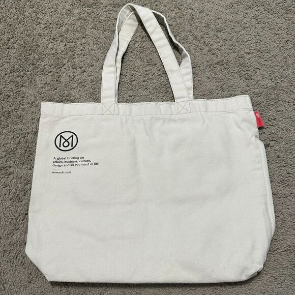 Monocle Magazine Canvas Tote Bag w/ Zippered Side Pocket - Picture 3 of 9